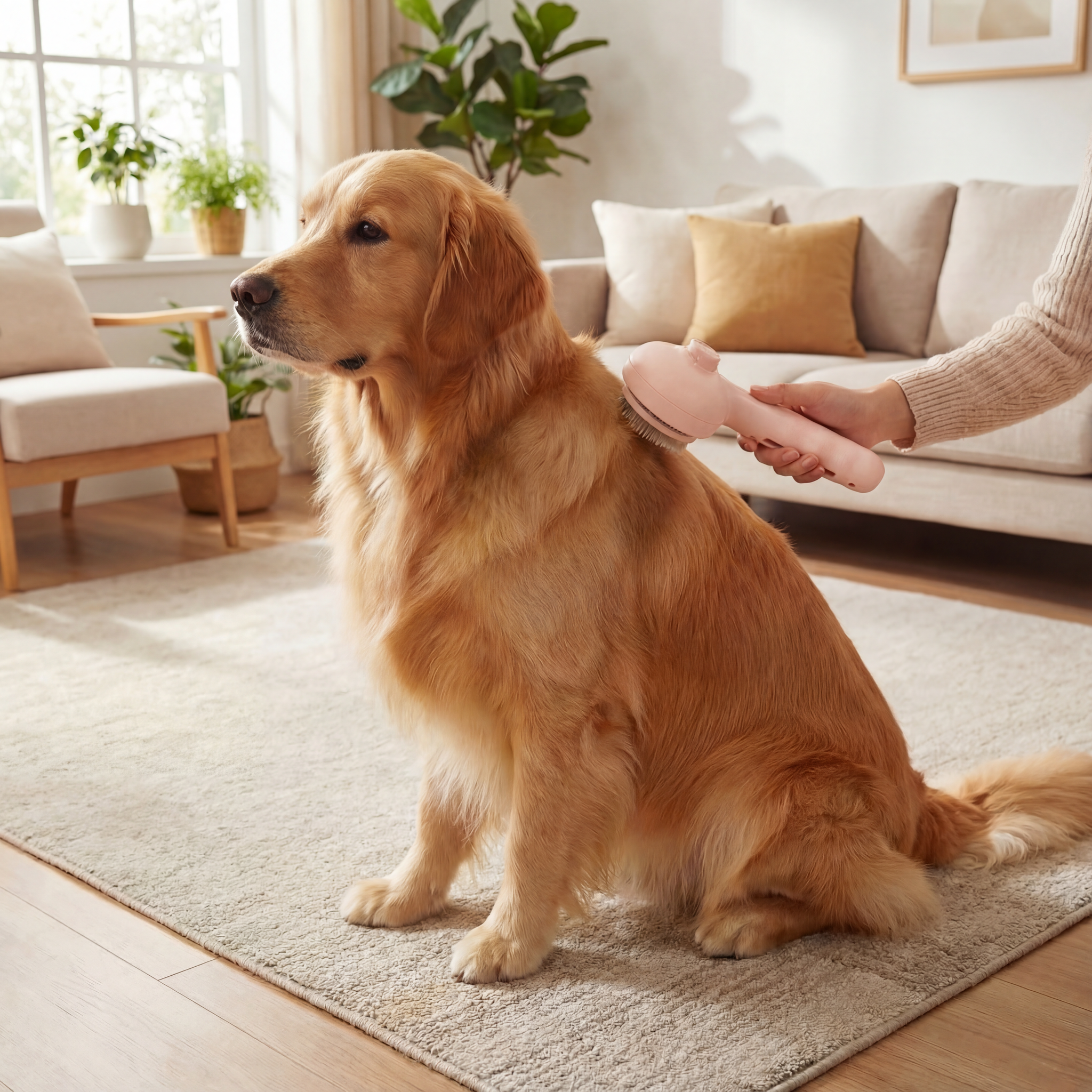 Dog Brush Dog Cat Steam Self Cleaning Deshedding Grooming Spray