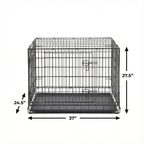 Dog Crate Dog Double Door Folding Wire Metal Indoor Training Kennel