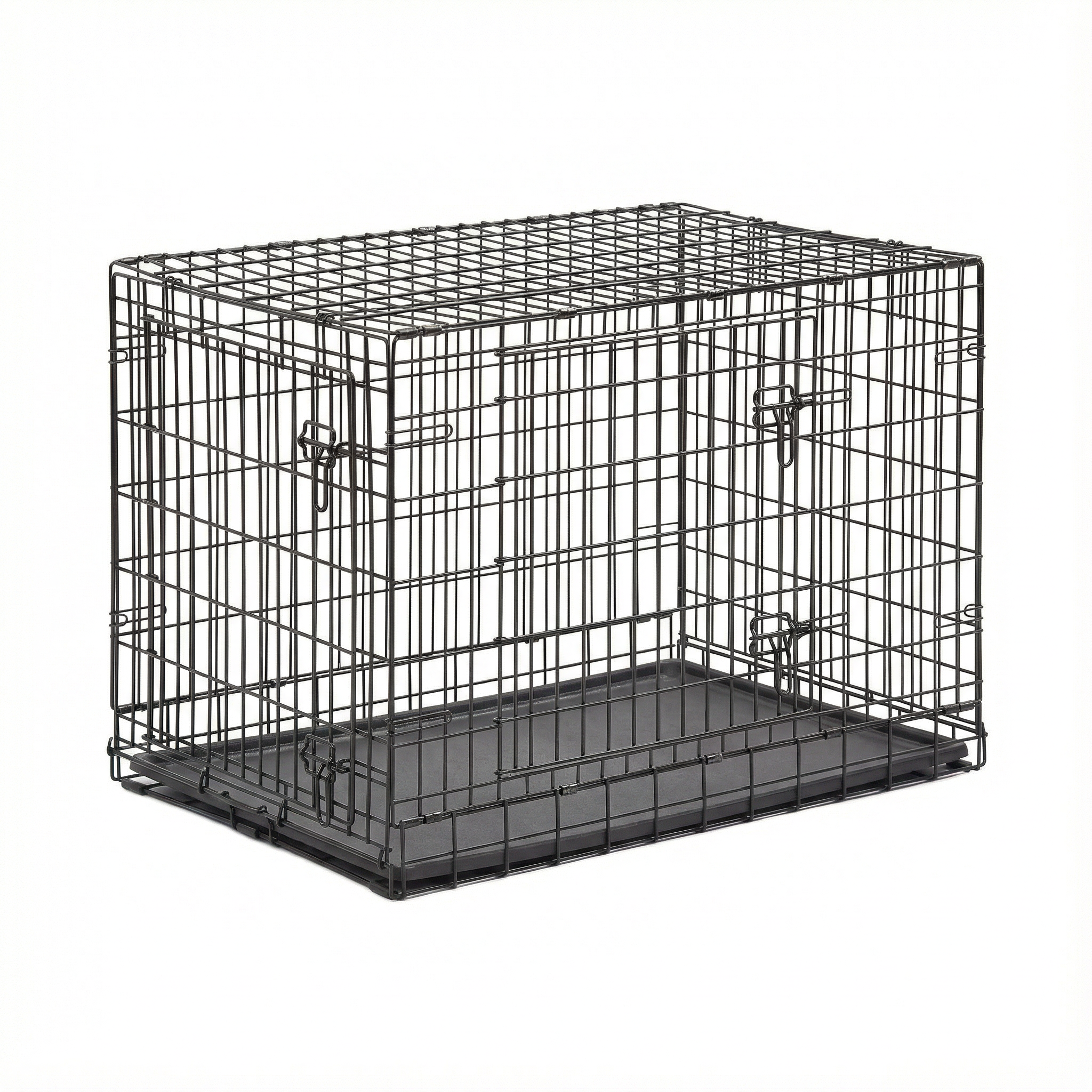 Dog Crate Dog Double Door Folding Wire Metal Indoor Training Kennel