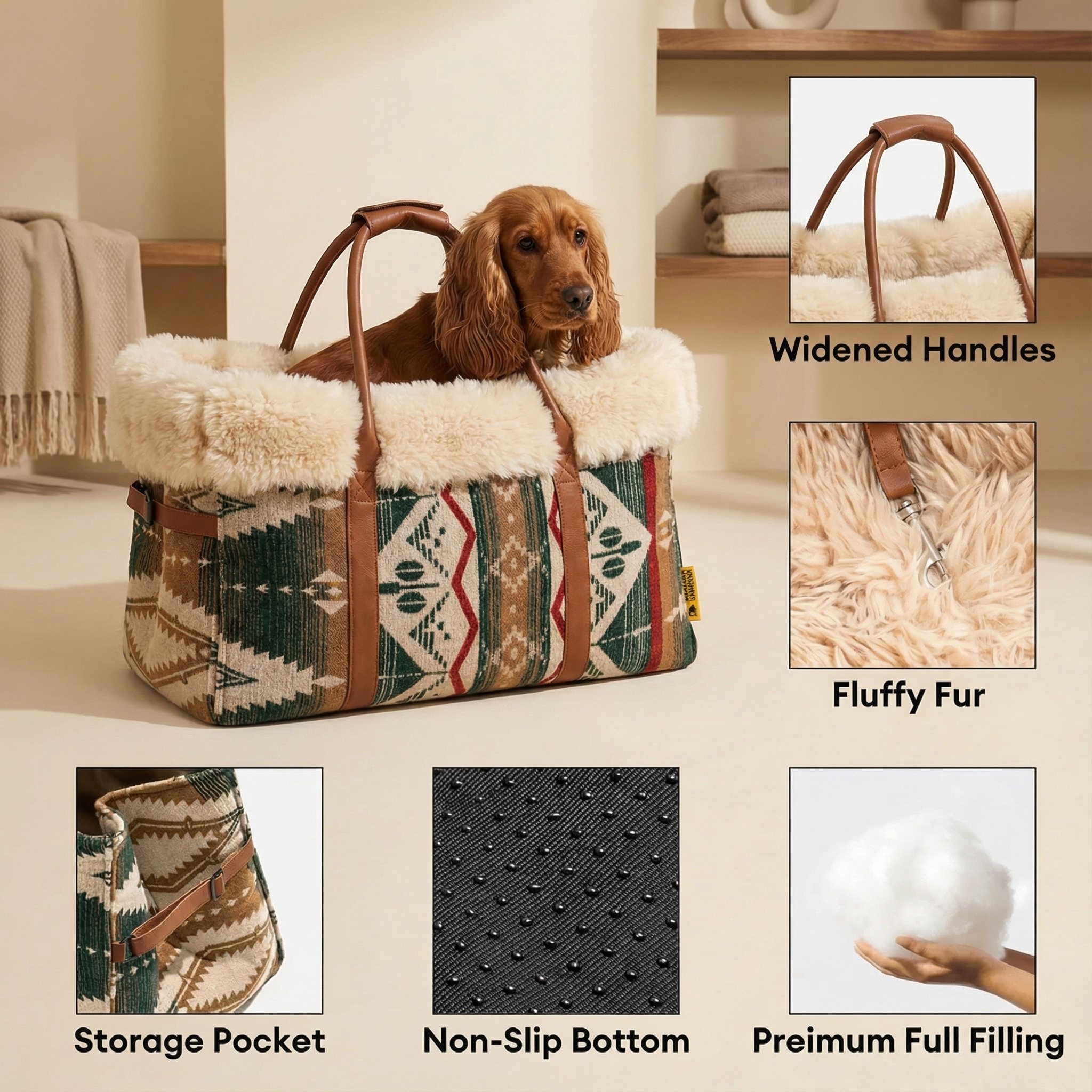 Dog Crate Dog Carrier Reversible All Season Travel Sleeping Bag Machine Washable