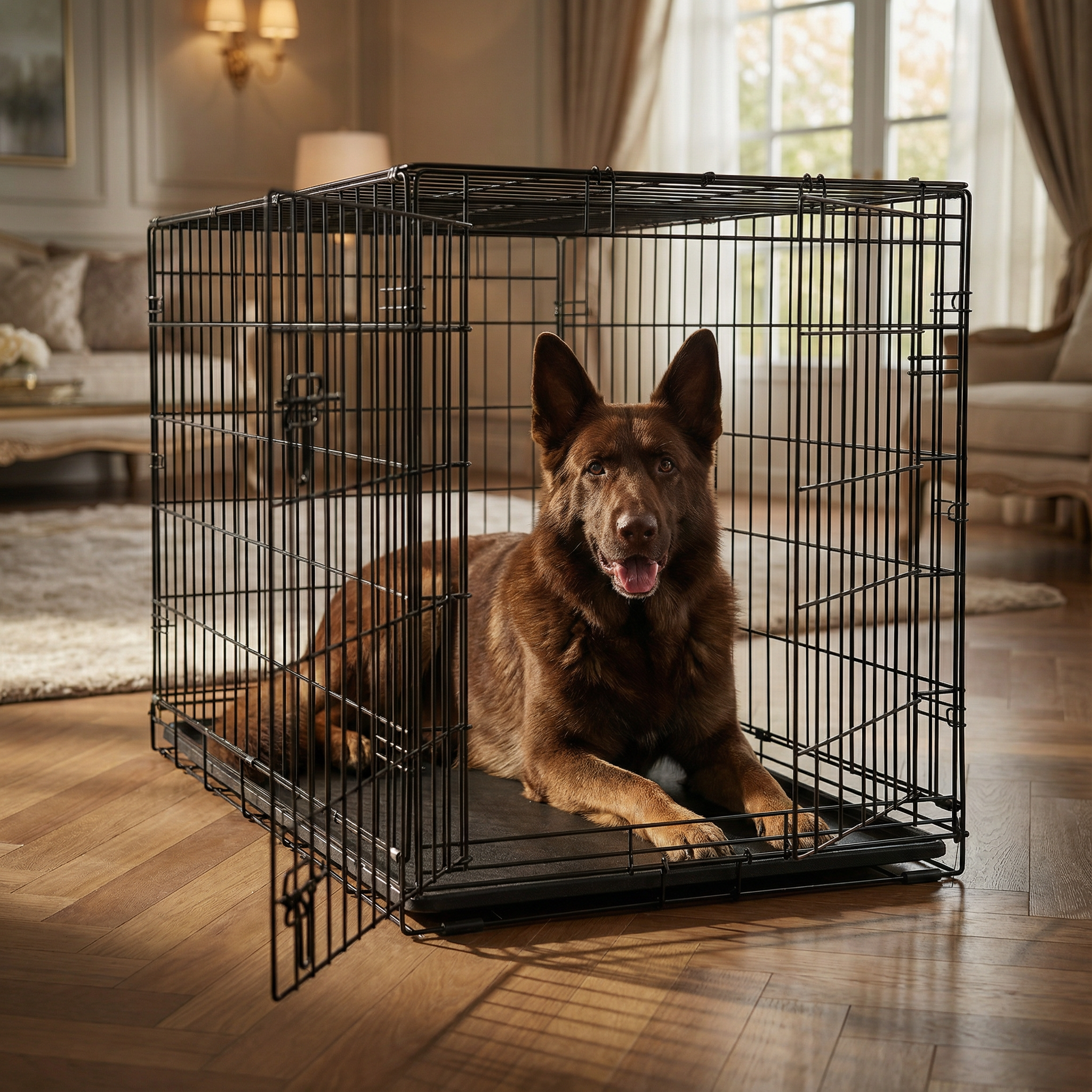 Dog Crate Dog Folding Single Door Wire Metal Travel Kennel