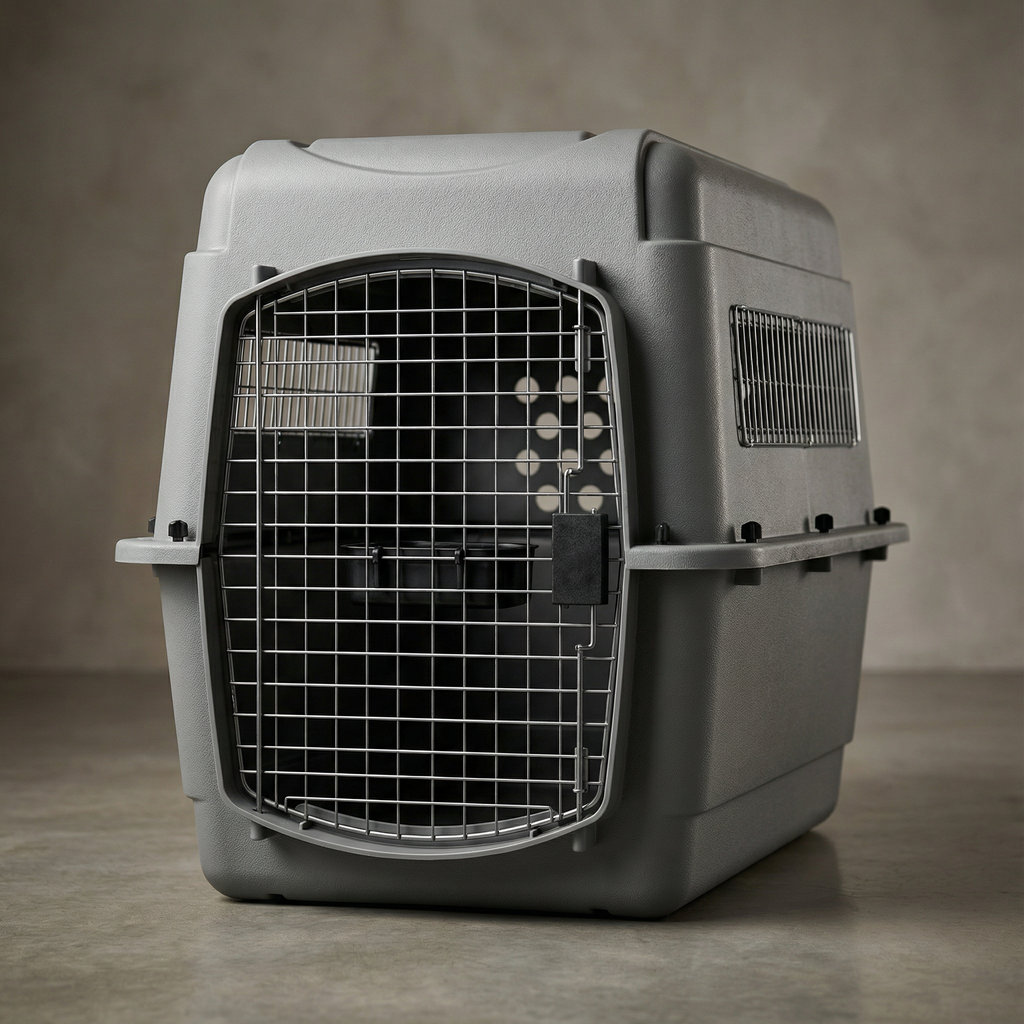 Dog Crate Dog Airline Kennel Hard-Sided Travel Carrier Ventilated Secure Door