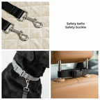 Dog Car Seat Dog Back Seat Bed Travel Bolster Washable Non-Slip Nylon
