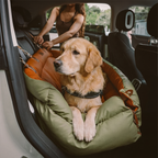 Dog Car Seat Dog Booster Bed Faux Leather Waterproof Non Slip Travel